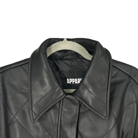 NWT Apparis Stevie Noir Quilted Vegan Leather Jacket - Picture 4 of 8